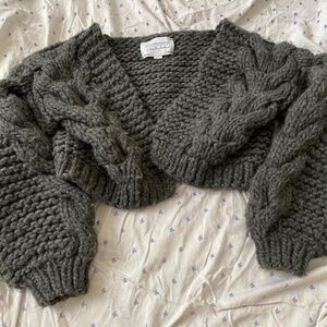 I love mr mittens knit cardigan in grey